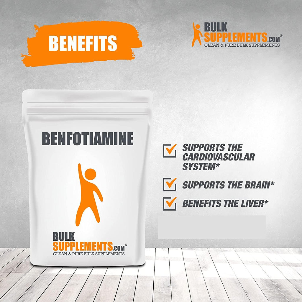 BulkSupplements.com Benfotiamine Powder Vitamin B1 (Thiamine) - Advanced Memory Supplement - Thiamine B1 Supplement - Nerve Support Vitamin (1 Kilogram - 2.2 lbs)