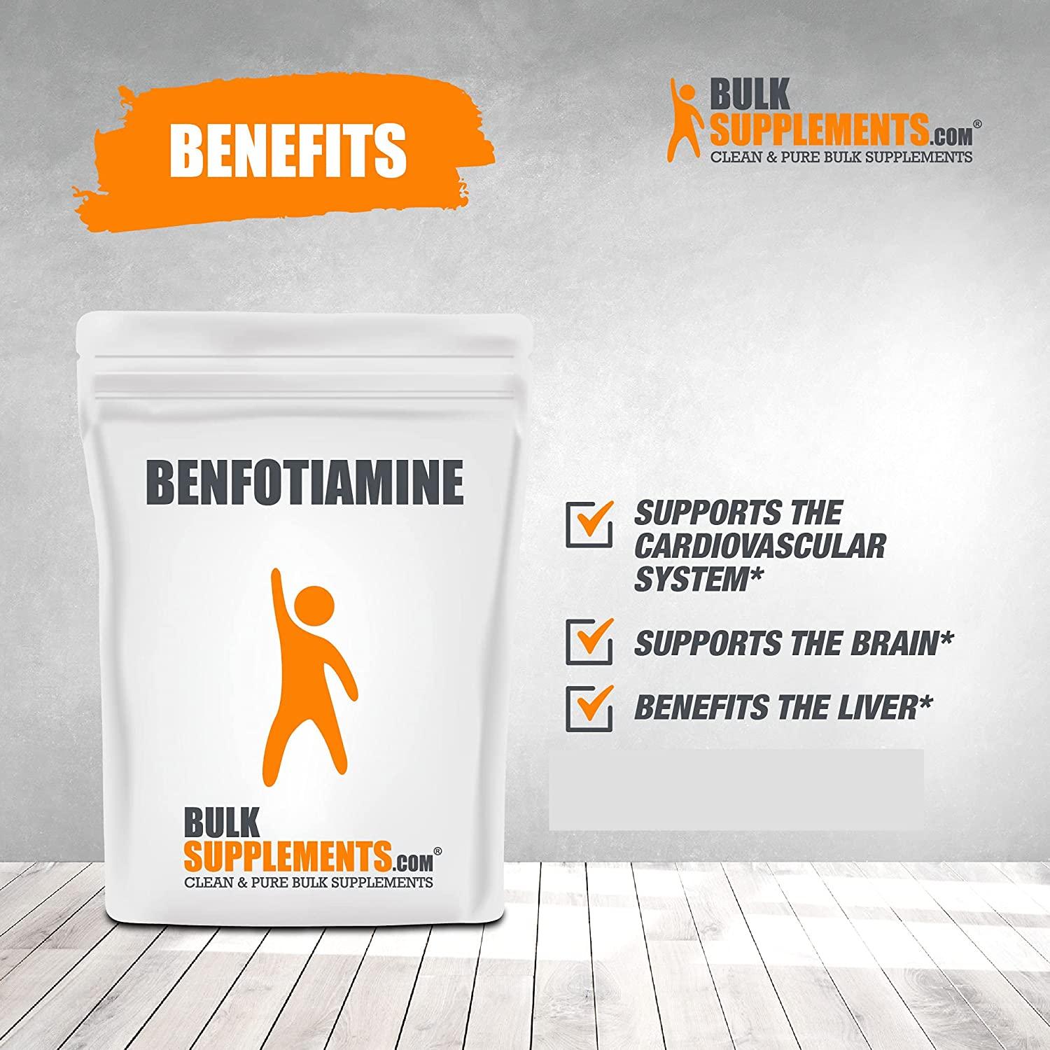 BulkSupplements.com Benfotiamine Powder Vitamin B1 (Thiamine) - Advanced Memory Supplement - Thiamine B1 Supplement - Nerve Support Vitamin (1 Kilogram - 2.2 lbs)