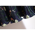 ruffled floral midi skirt