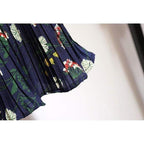 ruffled floral midi skirt
