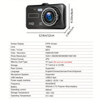 Dash Cam Front And Rear Camera CAR DVR Car Video Recorder Vehicle Black Box FULL HD 1080P Night Vision Driver Recorder