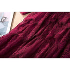 mesh ruffle dresses