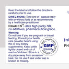 NR 60 (100% RiboGEN™) nicotinamide riboside. Ultra-Pure Pharmaceutical Grade. No additives just 99.5%+ NR. 300mg Veg caps, 60-Day Supply. UltraHealth Posts its COA and HPLC Data no Other Company Does