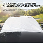 Foldable Car Windshield Cover - Protect Your Car From Snow, Sun, And Rain - Easy To Install And Remove