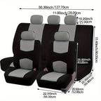 9pcs Pink Car Seat Covers Set For Women - Airbag Compatible, Soft Fabric, Comfortable Cushion, Easy Installation