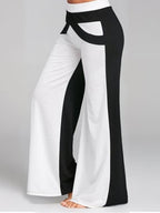 Casual Color Block Palazzo Pants