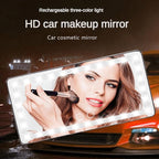 Rechargeable LED Car Makeup Mirror - Sun Visor Mirror With Fill Light For Beauty On-the-Go!