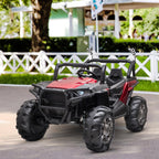 Aosom 12V 2-Seater Kids Electric Ride-On Car Off-Road UTV Truck Toy with Parental Remote Control &amp; 4 Motors, Camo Red