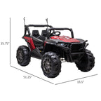 Aosom 12V 2-Seater Kids Electric Ride-On Car Off-Road UTV Truck Toy with Parental Remote Control &amp; 4 Motors, Camo Red