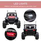 Aosom 12V 2-Seater Kids Electric Ride-On Car Off-Road UTV Truck Toy with Parental Remote Control &amp; 4 Motors, Camo Red