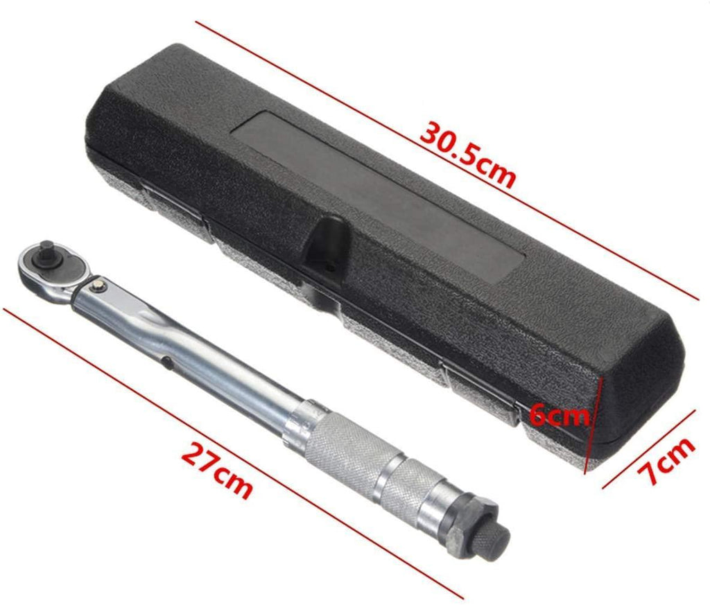 Singlin58 Tool DIY Tools, 1/4 5-25NM Torque Wrench Adjustable Torque Wrench Hand Spanner for Repairing Tool Bike