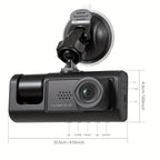 3 Camera Lens Car DVR 3-Channel Dash Cam HD 1080P Dash Camera Dual Lens Dashcam Video Recorder Black Box Car ParMonitoring Insede IR Night Vision