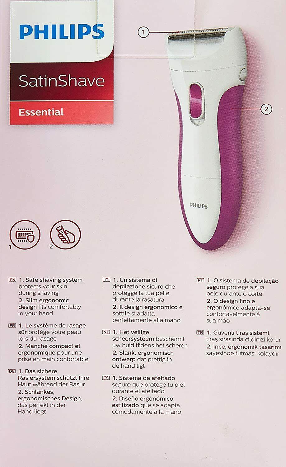and Dry SatinShave HP6341/02 Epilator Painless Hair Removal