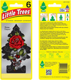 LITTLE TREES Air Fresheners Car Air Freshener. Hanging Tree Provides Long Lasting Scent for Auto or Home. Rose Thorn, 24 Air Fresheners