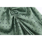 vintage elegant polka dot midi skirt