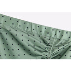 vintage elegant polka dot midi skirt