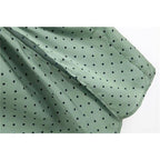 vintage elegant polka dot midi skirt