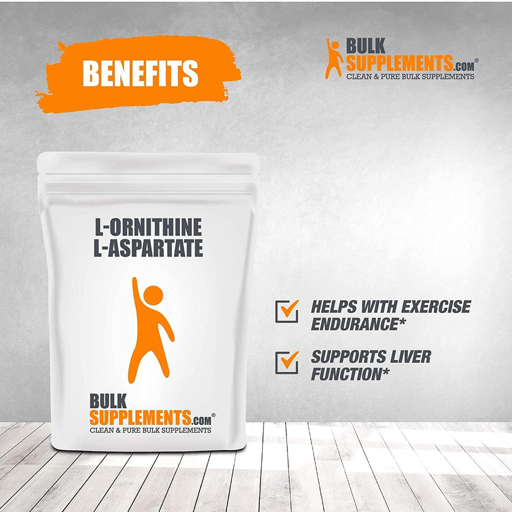 BulkSupplements.com L-Ornithine L-Aspartate Powder - Liver Supplement (25 Kilograms - 55 lbs)
