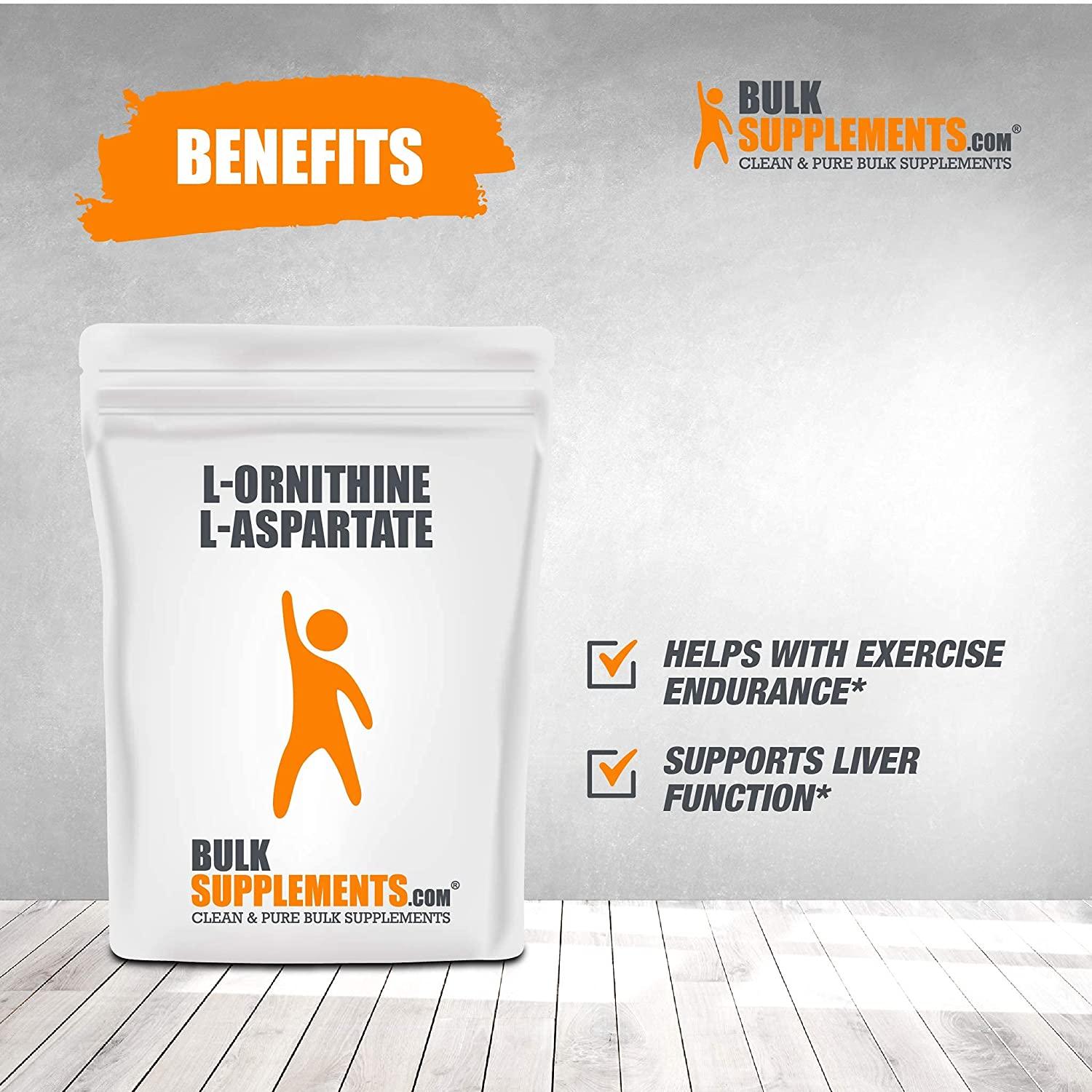 BulkSupplements.com L-Ornithine L-Aspartate Powder - Liver Supplement (25 Kilograms - 55 lbs)