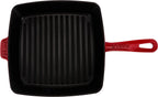 Staub Cast Iron 10-inch Square Grill Pan - Cherry, Made in France