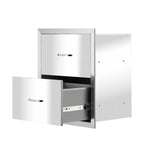 18"x 20"  Steel -in Barbecue Outdoor Kitchen Double Drawer Unit