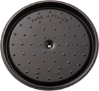 Staub Cast Iron 6-qt Cochon Shallow Wide Round Cocotte - Graphite Grey, Made in France