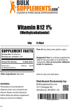 BulkSupplements.com Pure Methylcobalamin (Vitamin B12) Powder - B12 Methylcobalamin 200 mcg - Methylcobalamin B12 - Energy Vitamins (50 Grams - 1.8 oz)