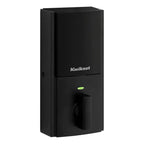 Halo Touch Matte Black Contemporary Fingerprint Wi-Fi Electronic Smart Lock Deadbolt Featuring SmartKey Security