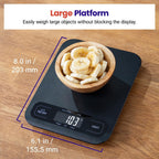 Etekcity Food Kitchen Scale, Digital Grams and Ounces for Weight Loss, Baking, Cooking, Keto and Meal Prep, Large, Black