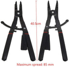 C.W.USJ Hand Tool Circlip Plier 16 Inch 2Pcs LarCirclip Snap Ring Pliers Set Retaining Ring Ratcheting with Xtra Tips