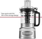 KitchenAid 9 Cup Food Processor, Contour Silver