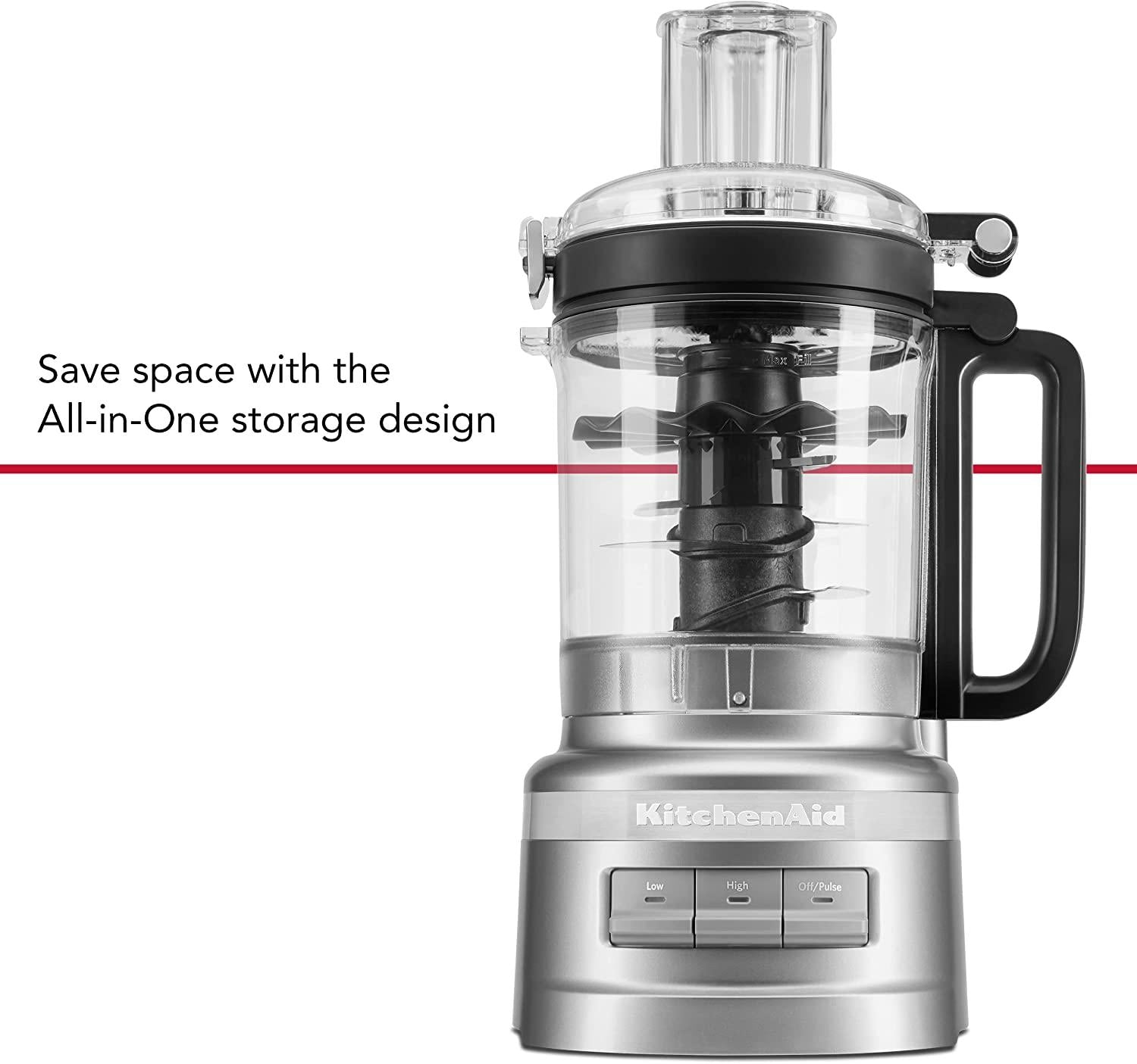 KitchenAid 9 Cup Food Processor, Contour Silver