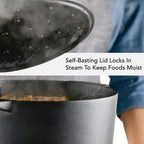 KitchenAid Seasoned Cast Iron Dutch Oven/Casserole, 6 Quart - Black