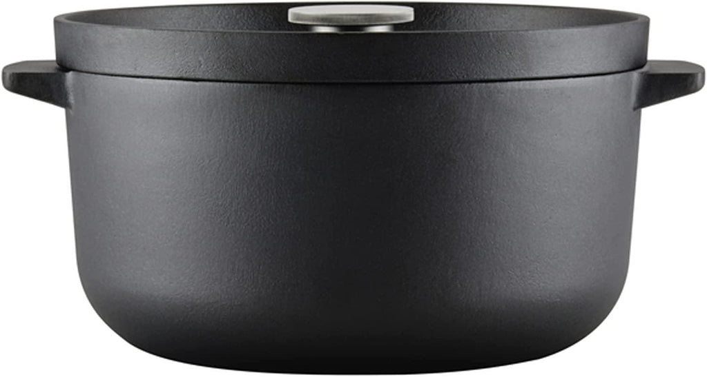 KitchenAid Seasoned Cast Iron Dutch Oven/Casserole, 6 Quart - Black