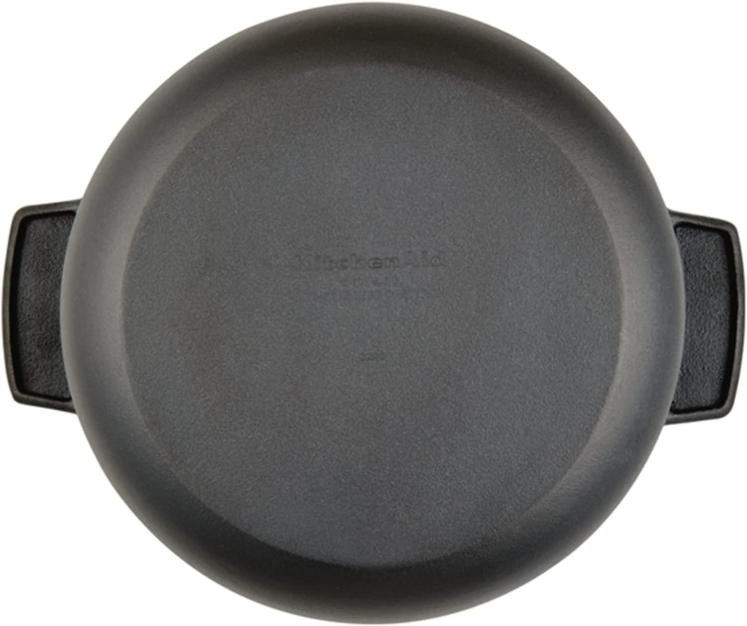 KitchenAid Seasoned Cast Iron Dutch Oven/Casserole, 6 Quart - Black