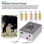 Goat MilMachine Pump Milker Machine Auto-Stop Device for Goat Livestock Household Farm  Steel Food Grade Bucket MilDevice (7L)