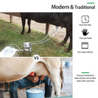 Goat MilMachine Pump Milker Machine Auto-Stop Device for Goat Livestock Household Farm  Steel Food Grade Bucket MilDevice (7L)