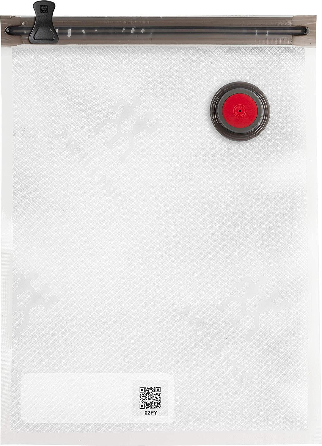 ZWILLING Fresh & Save 20-pc Medium Vacuum Sealer Bags, 1 Gallon Reusable Sous Vide Bags, Meal Prep