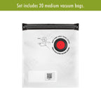 ZWILLING Fresh & Save 20-pc Medium Vacuum Sealer Bags, 1 Gallon Reusable Sous Vide Bags, Meal Prep