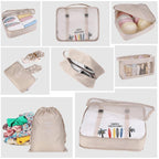9 Set PacCubes, Lightweight Travel LuggaOrganizer With Shoe Bag, Toiletry Bag &amp; Laundry Bag
