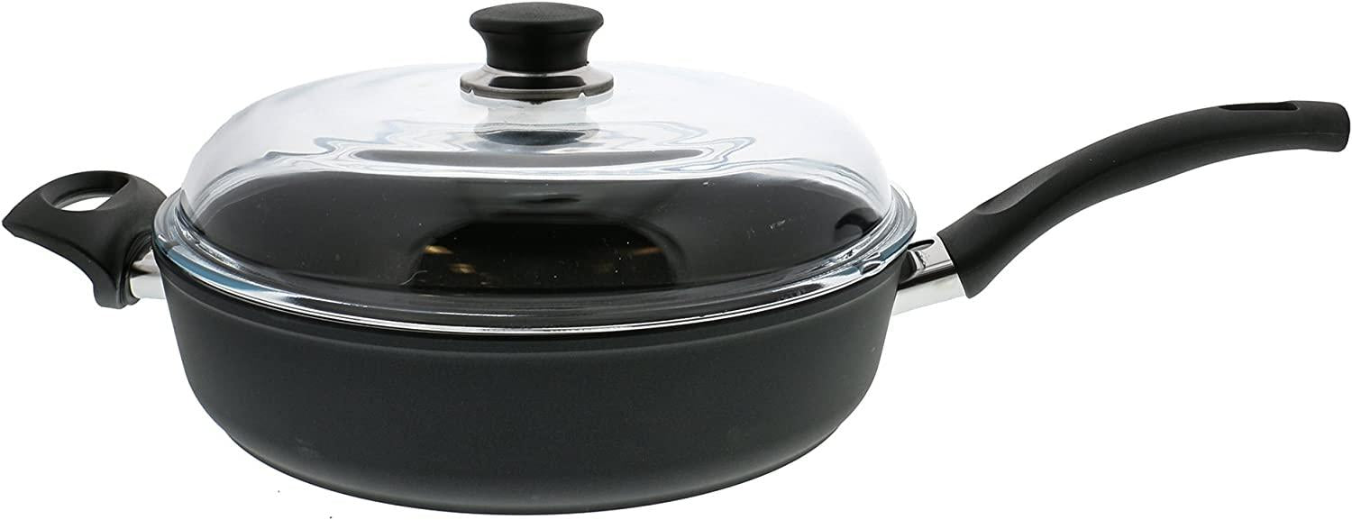 BALLARINI Rialto Saute Pan with Lid, 3.75-qt, Black
