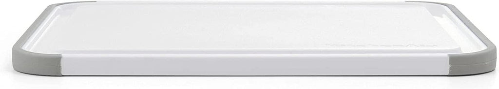 KitchenAid Classic Nonslip Plastic Cutting Board, 8x10-Inch, White