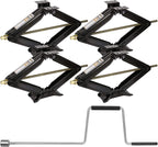 WEIZE Camper RV Trailer Stabilizer Leveling Scissor Jacks with Handle 24" 5000lbs Set of 4