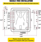 Suspension Seat Adjustable Backrest Headrest Armrest, Forklift Seat With Slide Rails, Foldable Heavy Duty for Tractor Forklift Excavator Skid Steer