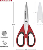KitchenAid All Purpose Shears with Protective Sheath, 8.72-Inch, Red