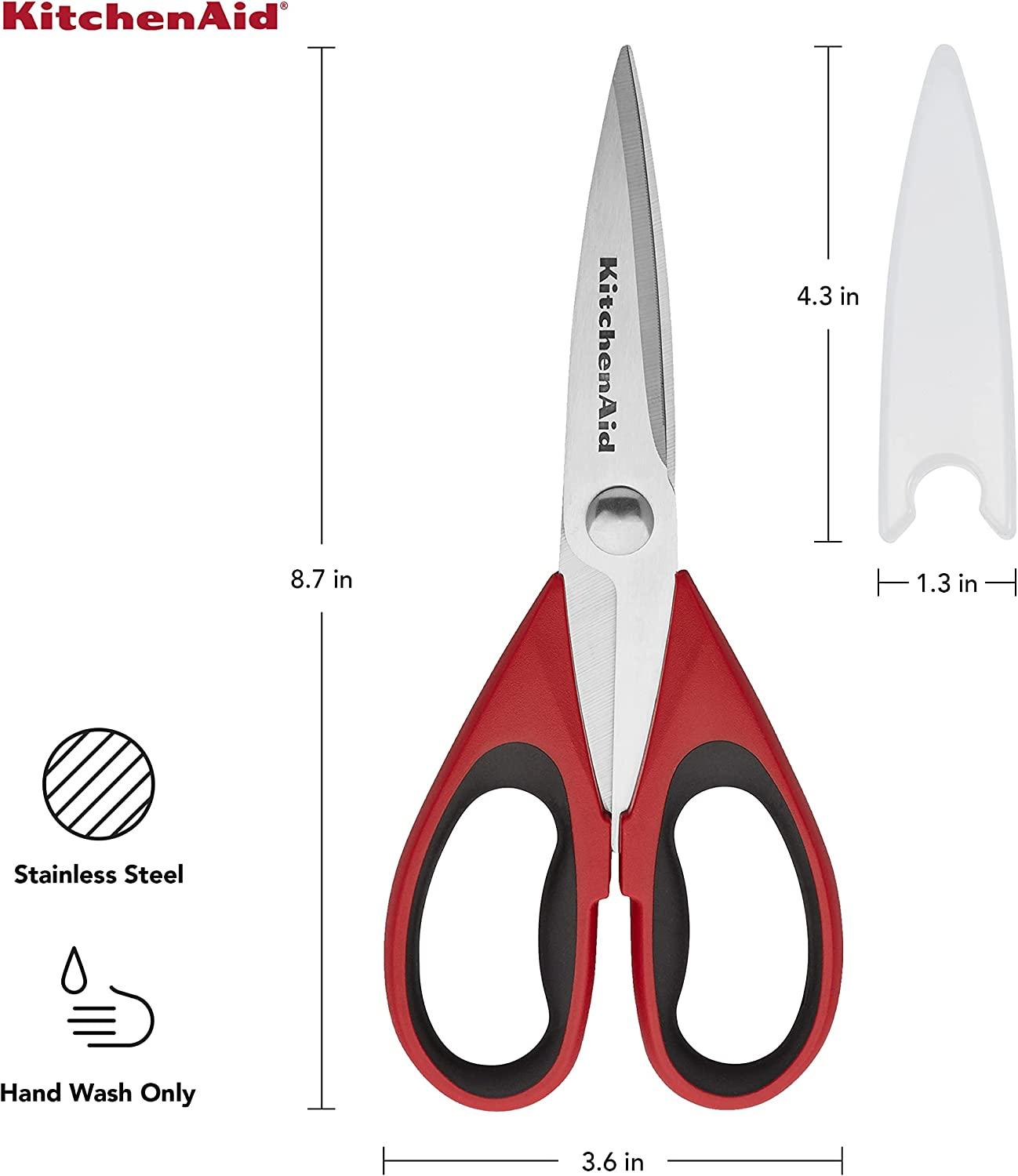 KitchenAid All Purpose Shears with Protective Sheath, 8.72-Inch, Red