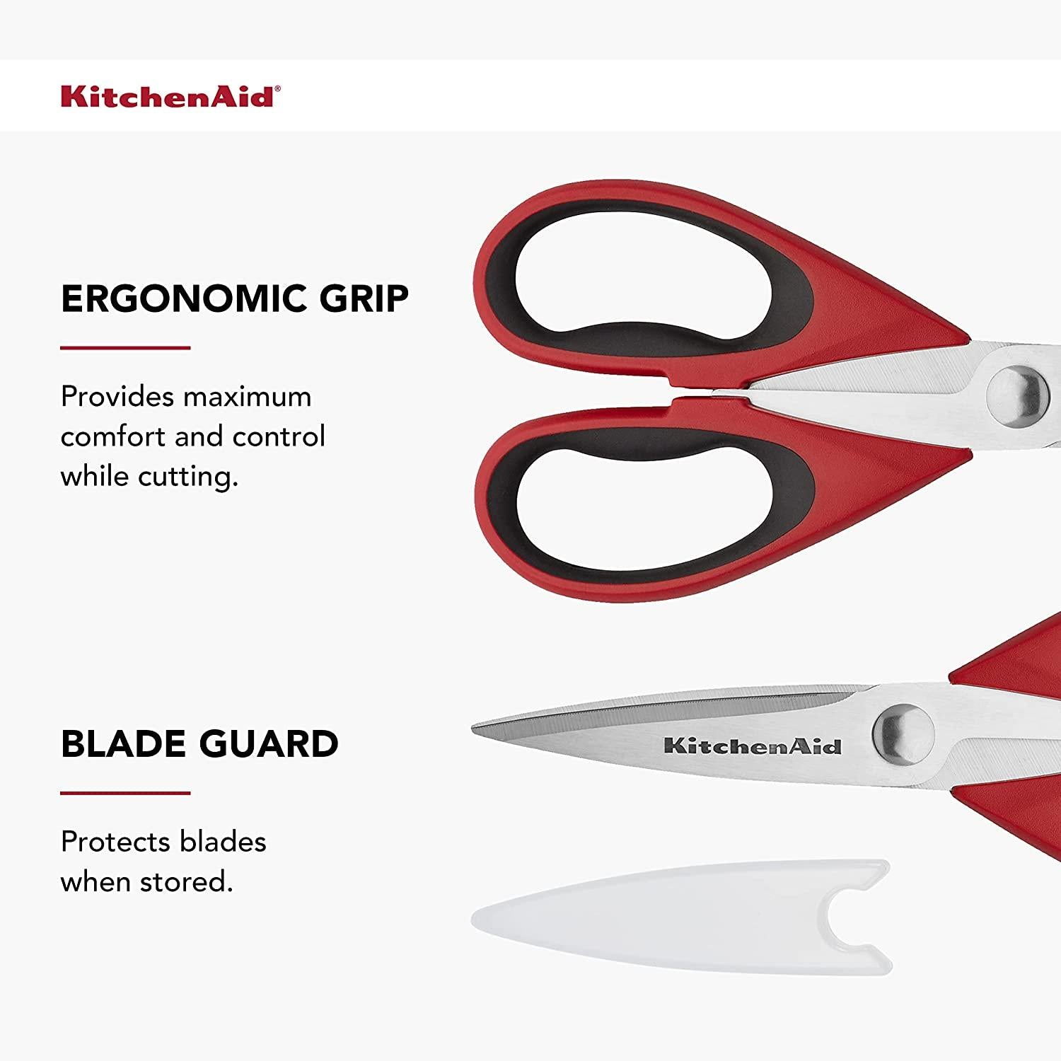 KitchenAid All Purpose Shears with Protective Sheath, 8.72-Inch, Red