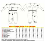 MS Professional 3 Layer Bee Suit Apiarist Ventilated Beekeeper Protective Suit with One Pair Gloves Apiary Beekeeping Suit Bee Sting Proof Suit with Fencing Veil (X-Large, White)