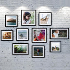 upsimples 16x20 Picture Frame Set of 5, Display Pictures 11x14 with Mat or 16x20 Without Mat,Wall Gallery Poster Frames,Black