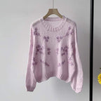 floral lady casual sweater